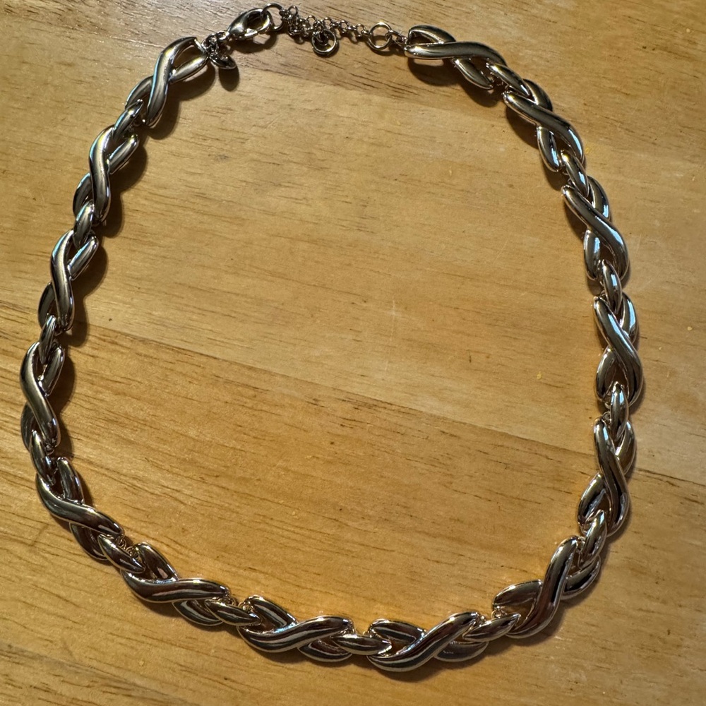 J Crew Brush Gold Tone Chain Necklace